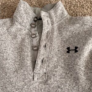 Under Armour Men's Zip-Up Sweater in Heather Gray